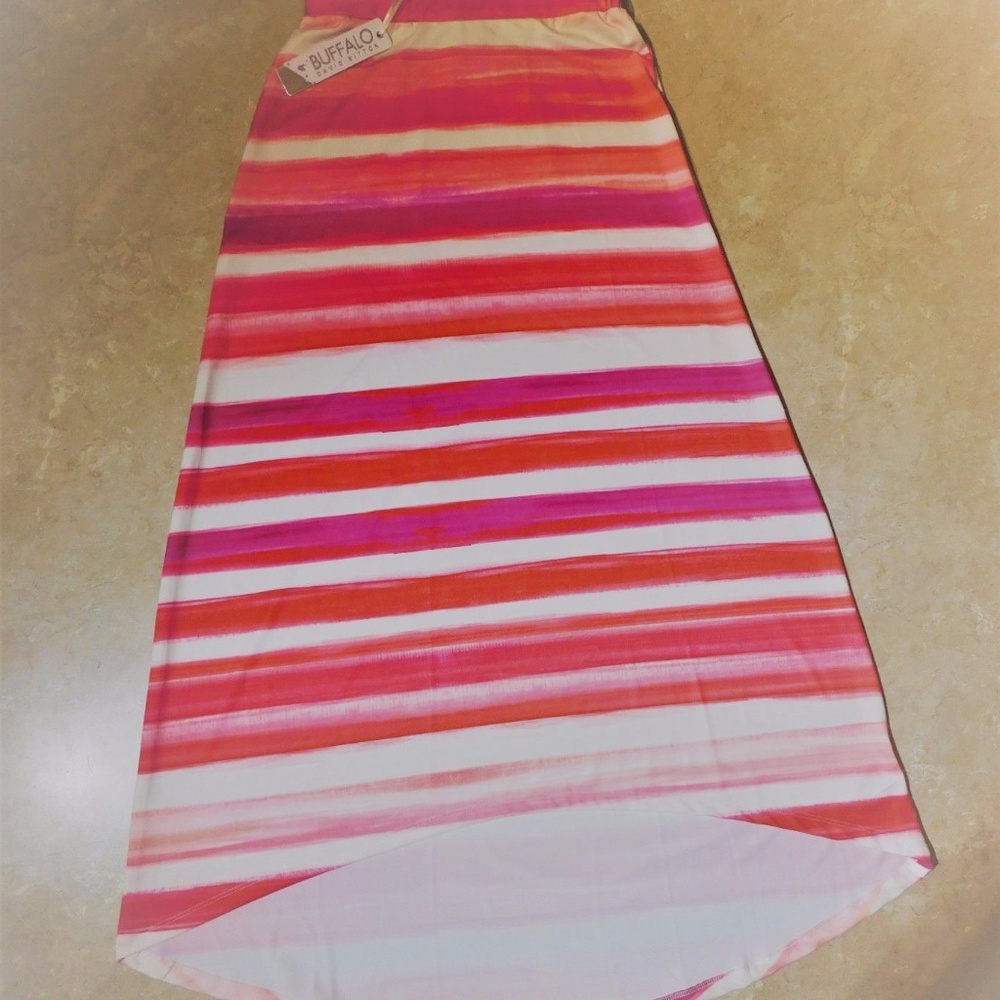 Buffalo David Bitton Pink Asymmetrical Long Maxi S
